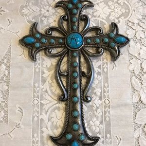 Faux stone Cross decor